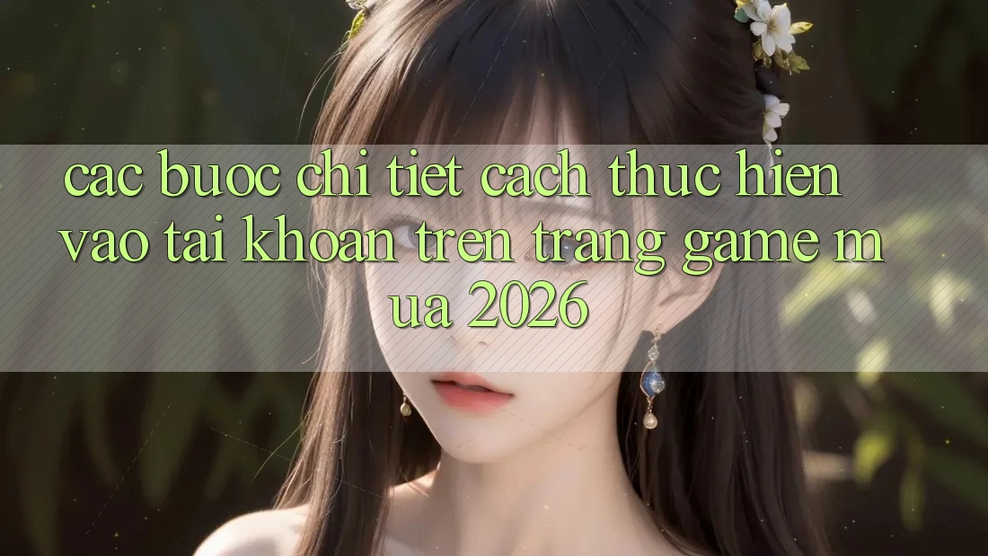 Các bước Chi Tiết Cách thực hiện Vào tài khoản Trên Trang Game Mùa 2026 Các bước Chi Tiết Cách thực hiện Vào tài khoản Trên Trang Game Mùa 2026