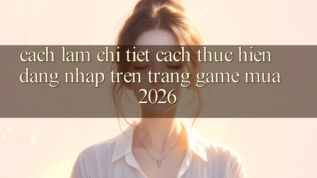 Cách làm Chi Tiết Cách thực hiện Đăng Nhập Trên Trang Game Mùa 2026