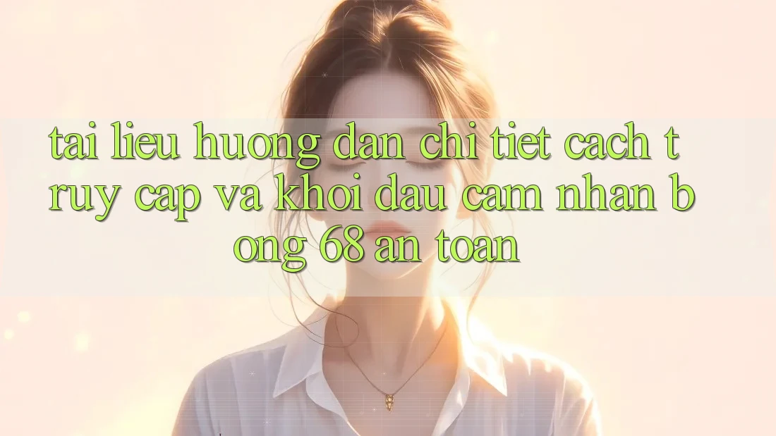 Tài liệu hướng dẫn Chi Tiết Cách Truy Cập Và Khởi đầu Cảm nhận bong 68 An Toàn Tài liệu hướng dẫn Chi Tiết Cách Truy Cập Và Khởi đầu Cảm nhận bong 68 An Toàn
